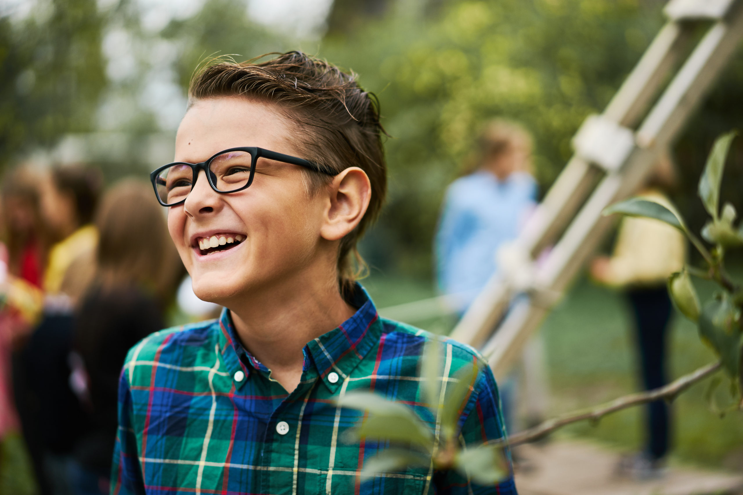 Young boys with glasses participating in the after school program at Premier Learning Center.